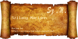 Szilasy Mariann névjegykártya